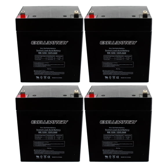 NEW 4pc 12V 5Ah SLA F2 Battery Compatible with EB1250F2 UB1250, D5777