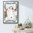 thumbnail image 5 of Folk Snowman Forest II - Framed Gallery Wrapped Holiday Canvas - 27 x 41 - Black Frame, 5 of 8