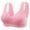 Pink, variant on Large Bust Womens Bras Pink Wire-Free Full-Figure Wide Straps Solid Bra Brasieres for Womens L