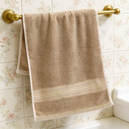 Hometravel Gold-Edged Kitchen Towel Pure Cotton Absorbent and Soft Tea Towel Quick Drying Cleaning Cloth for Cooking Cleaning Wiping Multiple Colors