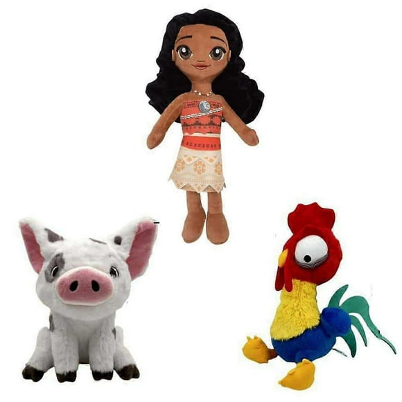 Set Of 3 Plush Toys Moana 2 Plush Toys Moana Princess Dolls Bean Chicken Piggy Dolls