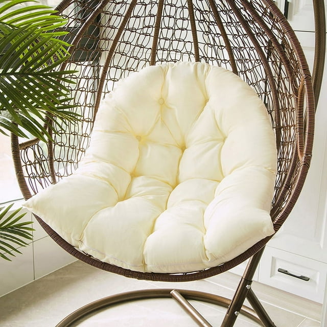 Nvzi Cojín para jardín, terraza, hogar, cocina, oficina, grueso y cómodo, 31 x 38 x 7,08 pulgadas (blanco)