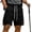 Black, variant on Men's Athletic Cargo Shorts Quick Dry Performance Short Pants Above Knee Length 9" Inseam Elastic Waist Workout Running Hiking Lightweight Breathable Casual Streetwear