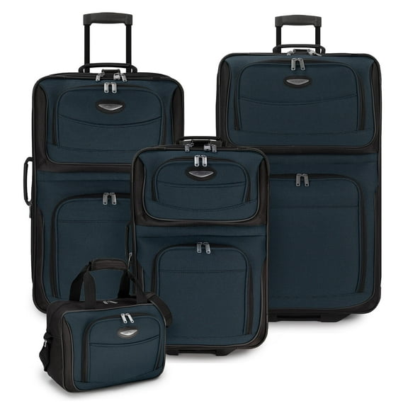 Travel Select Amsterdam Expandable Rolling Upright Luggage, Navy, 4-Piece Set (16/21/25/29)