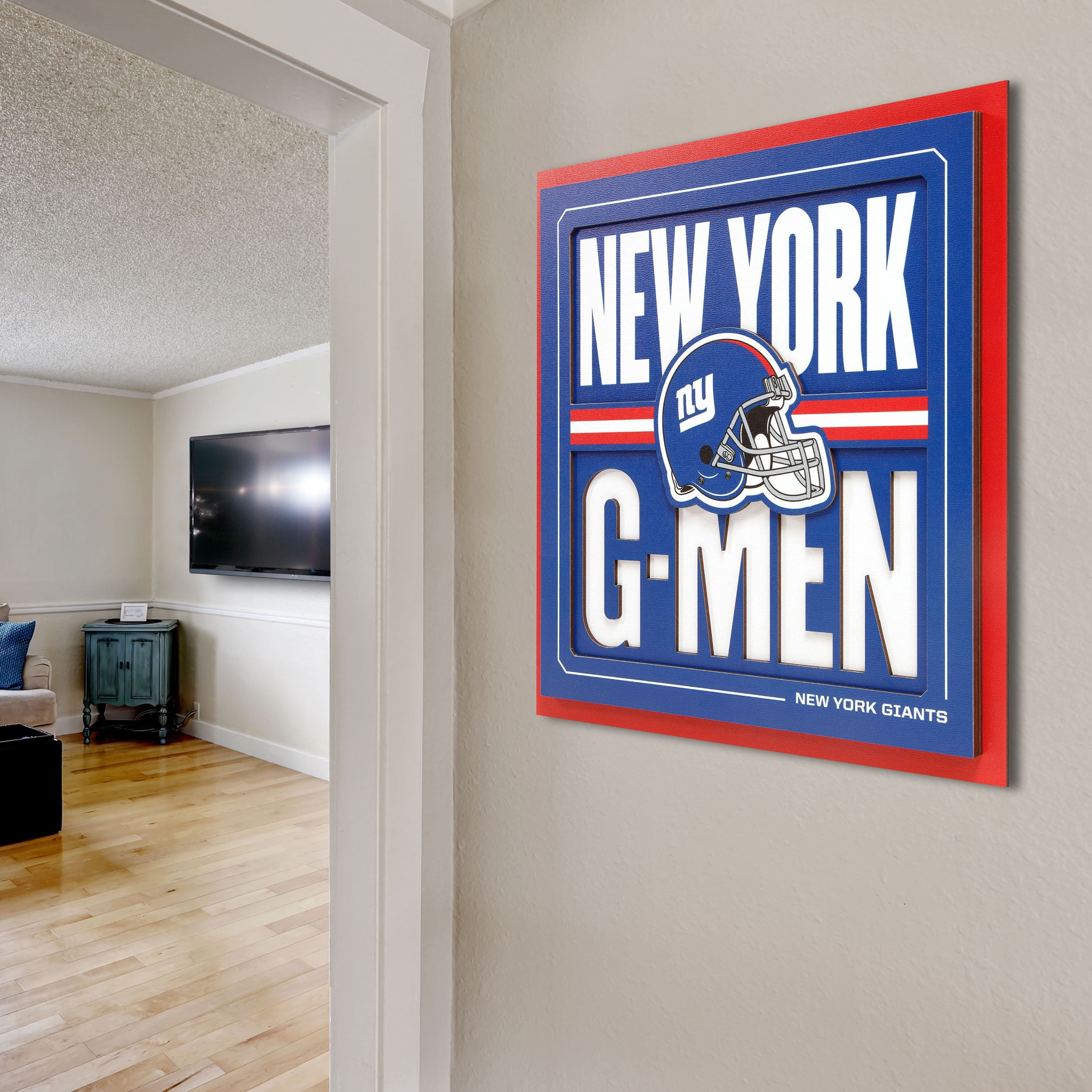 IDNA New York Giants 12" x 12" Slogan Series 3D Wall Art