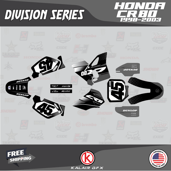 Kalair GFX Graphics Kit for Honda CR80 (1998-2003) Division Series