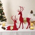 thumbnail image 1 of Oioii Reindeer & Deer Christmas Decoration , Small Indoor & Tabletop Statue , Resin Figuring for Home, 1 of 6