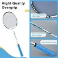 thumbnail image 3 of Badminton Racquets Set Professional Badminton Rackets Lightweight,4 Pack/2 Pack Carbon Fiber, 3 Feather Shuttlecocks, with Protect Case & Overgrip,for Beginners,Advanced Players, 3 of 9