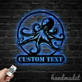 thumbnail image 3 of Handmadetneonsign Octopus Metal Wall Art Light, Wild Life Metal Sign Wall Decor, Octopus Metal Decor, 3 of 5