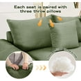 thumbnail image 6 of 79.1''x79'.1' Oversized Cloud Modular Sectional Sofa|Convertible Corduroy Couch|Deep Seat|Extra-Wide Armrests|10 Throw Pillows|Ergonomic Design|Easy Assembly|for Living Room,Apartment - Green, 6 of 9