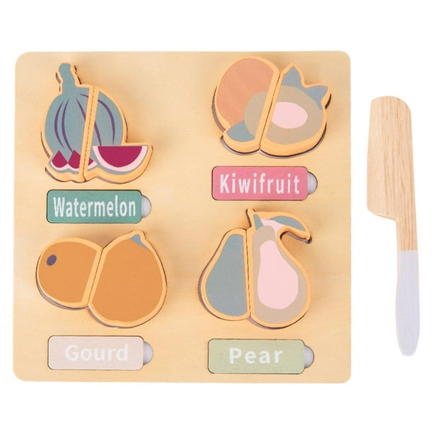 Tablero de rompecabezas Juguetes Vocaburio de y verduras Coordinación de ojos y manos Iluminación Juguetes Montessori para padres Sunnimix Tablero de rompecabezas