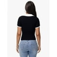 thumbnail image 2 of Women's Summer Short Sleeve Shirt V-Neck Collar Pullover Tops Lightweight Knit Polo Shirt, 2 of 4
