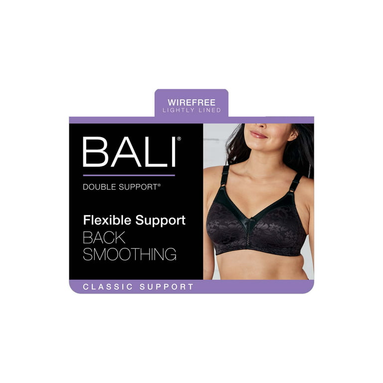 Bali Wire-Free Bra Double Support M-Frame Cushioned Flexible Fit Womens 3372  