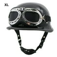 thumbnail image 3 of Riwesomey Casco de moto ABS, cúpula protectora de repuesto con estilo Vintage, 4 estaciones, cascos para hombres y mujeres, accesorios para la Gafas de moto Negro brillante Tipo 3 SG, 3 of 6