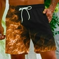 thumbnail image 5 of Penkiiy Carnivals Shorts, Mens Flame Graphic Workout Shorts Drawstring Waist Basketball Shorts Casual Summer Cool Track Shorts L Orange, 5 of 9