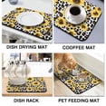 thumbnail image 4 of Washable Rubber Sunflower Cute Floral Dish Drying Mats for Kitchen Counter Home Large Coffee Bar Pad Accessories and Decor for Utensils Stemware 19.5''x12'', 4 of 7