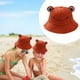 thumbnail image 5 of Niños Niñas Algodón Rana Sombrero De Cubo Gorra De Pesca Para Vacaciones Al Aire Libre Marrón Sunnimix Sombrero de playa para niños, 5 of 7