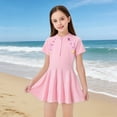 thumbnail image 1 of Toddler Girl Swimsuit One Piece 12-13 Years, Girls Piece Swimsuit for Big Kids Youth Swimwear Conservative Tankini Athletic Training Sportswear, 1 of 7