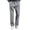 03# Gray, variant on Ihhxva Men's Elastic Waist Pants Solid Color Straight Leg Casual Trousers Stretchable Adjustable Waist Slacks Daily Wear Work Bottoms - Black L