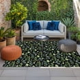 thumbnail image 2 of Dark Green Leaves Outdoor Rug for Patio/Deck/Porch, Non-Slip Large Area Rug 4 x 6 Ft, Pastoral Farmhouse Botanical Plant Indoor Outdoor Rugs Washable Area Rugs, Reversible Camping Rug Carpet Runner, 2 of 8