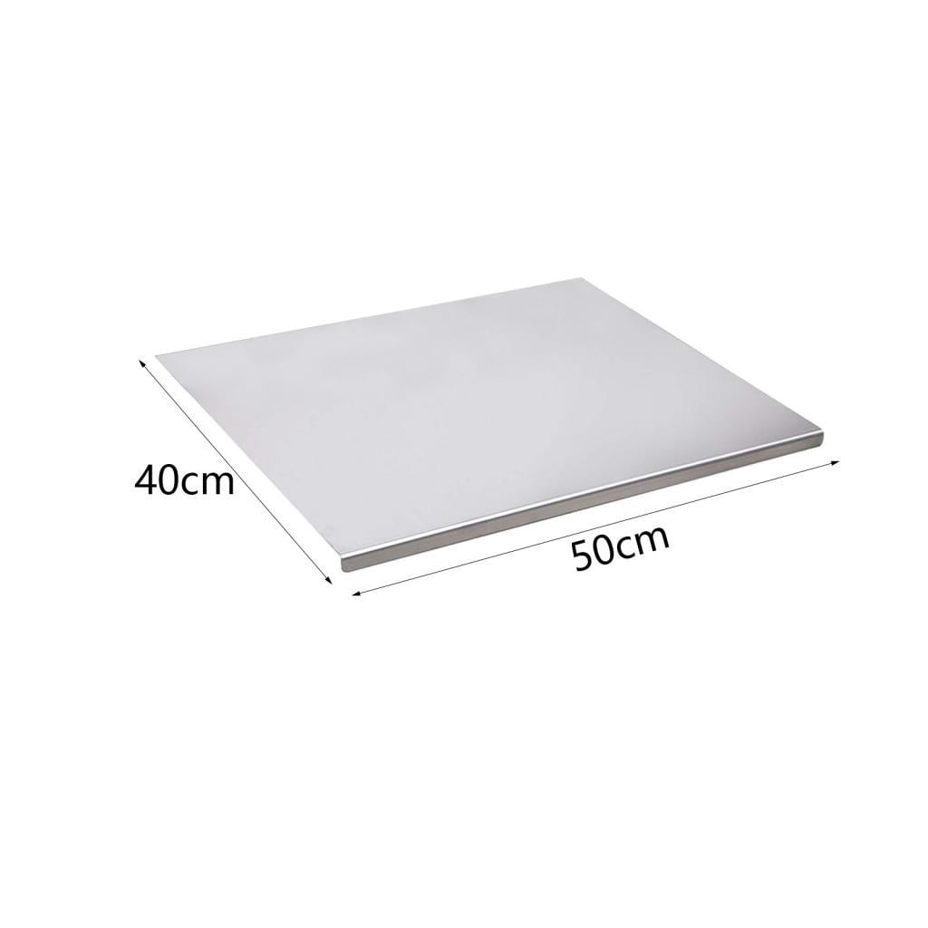 Fiocias Stainless Steel Chopping Board Heavy Cutting Board Meat Vegetables Bread Cutting 40cmx50cm