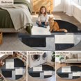 thumbnail image 5 of Round Rugs 4Ft, Black Grey Round Area Rug Washable Indoor Throw Carpet, Modern Abstract Art Geometric Soft Non Slip Circle Rug for Kitchen Nursery Room Home Decor Aesthetic, 5 of 8