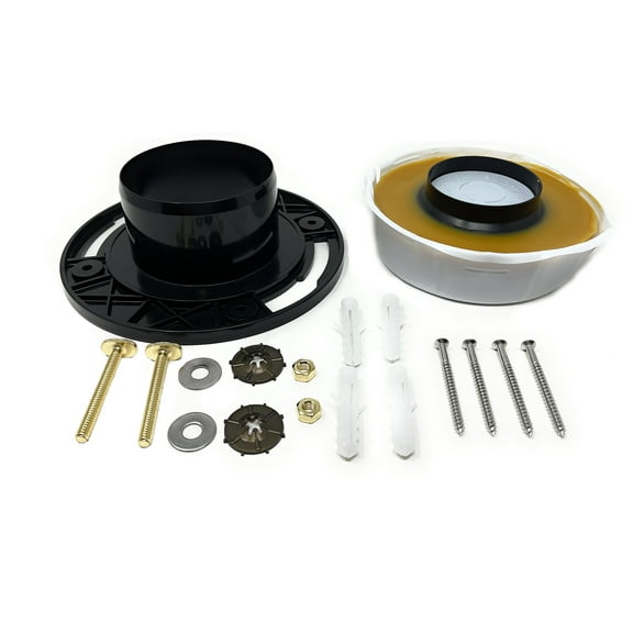 Toilet Flange with Wax Ring PVC 3" or 4", Toilet Tank Repair Kits