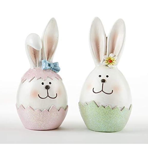 5.9" Resin Bunny Egg - Set of 2