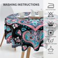 thumbnail image 5 of Indian Mandalda Tablecloth Round Table Cover Washable Polyester Table Cloth for Kitchen Party Picnic Dining Decor 60 Inch, 5 of 6