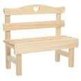thumbnail image 1 of REOFLYUP 1Pcs Khaki Mini Bench Rectangular Chair Ornament 11.8x9.1x4.5in, 1 of 8