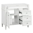 thumbnail image 2 of 36" Bathroom Storage Cabinet, Solid Wood. 2 Drawers & Tip-out Drawer. Modern Appearance, White, Matches Aesthetic Vanity 36", Made Of Minimalist Style, For, 2 of 3