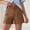 Brown, variant on Women's High Waist Scalloped Hem Denim Shorts A-Line Relaxed Fit Shorts for Women Light Blue S