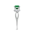 thumbnail image 3 of ANGARA Lab Grown Round Emerald Butterfly Engagement Ring for Women in 14K White Gold (Size-6mm) | May Birthstone, Birthday, Anniversary, Jewelry Gift for Women | Lab-Grown Emerald Ring, 3 of 8