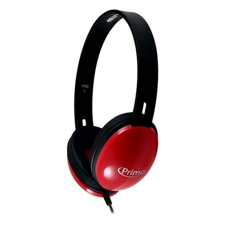 UPC: 0681181624027 | Primo Stereo Headphones  Red