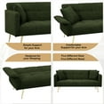 thumbnail image 5 of AENKYO 70-in Teddy Velvet Foldable Futon Sofa Bed, 3-in-1 Adjustable Sleeper Couch, Green, 5 of 10