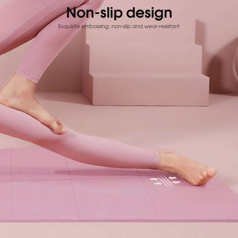 Pink Foldable Yoga Mat Eco Friendly EVA Folding Travel Fitness Exercise Mat 3/4/6mm Thicknesses for Yoga Pilates Workouts