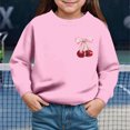 thumbnail image 2 of TOWED22 Girls Pullover Sweatshirts Kids Cute Printed Crewneck Tops Long Sleeve Pullover Tops,5Y, 2 of 4