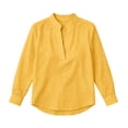 thumbnail image 5 of Women's Plus Size Plaid Shirts V Neck Long Sleeve Loose Tunic Tops Business Casual Tops Basic Blouse Layering Shirt Fall Outfit Yellow, 5 of 5