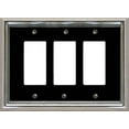 thumbnail image 1 of Atron Electro Industries Estate Black on Chrome Triple Rocker Wall Plate, 1 of 1
