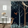thumbnail image 2 of BCIIG Deer Birds Shower Curtain Set 100% Polyester Waterproof Fabric with Hooks, HD Print, 72 x 72 Inches 36"x72, 2 of 7
