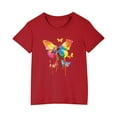 thumbnail image 1 of RXIRUCGD 2025 Vêtements d'Été pour Enfants T-shirt Imprimé Mode Mignon Col Rond Manches Courtes, 1 of 5