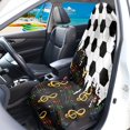 thumbnail image 3 of Chririnla Waterproof Terry Cloth Car Seat Cover with Soccer Music Notes, Lightweight Microfiber Seat Cover for Van Truck and Regular Cars, 3 of 7
