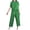 Green, variant on Hrsba Women's Active 2 Piece Set Crew Neck Short Sleeve Top and Straight Leg Pants Casual Summer Outfits