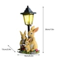 thumbnail image 3 of Kuroiy Resin Bunny Garden Statue Solar Outdoor Light, Yellow LED Lawn Decor, 33 x 16 x 15 cm Weatherproof, Fade Resistant, Auto Dusk Sensor for Villa, Patio, Balcony, Home, 3 of 8