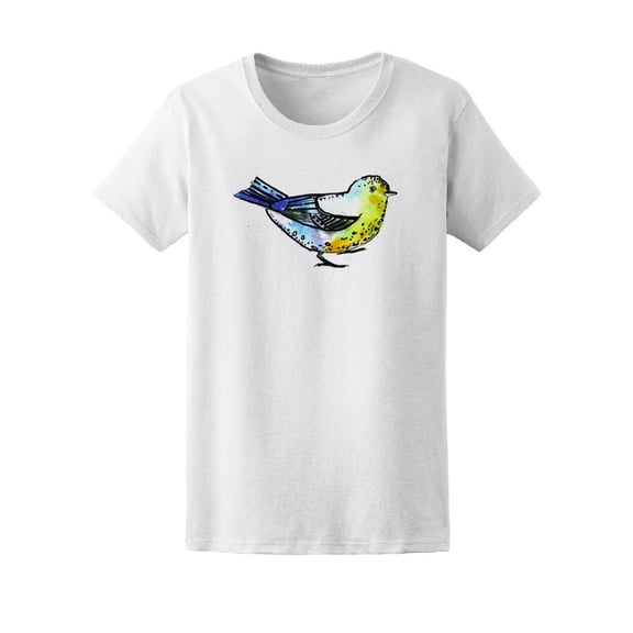 Cute & Beautiful Watercolor Bird Tee Women's -Image by Shutterstock