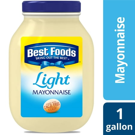 Best Foods Mayonnaise Light 1 gallon, Pack of 4 (Best Tasting Light Mayonnaise)