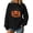 Black, variant on CUIYUAN Sweatshirt for Women Fall Crewneck Sweat Shirts Cute Pumpkin Sweaters Tops Breathable Winter Clothes Womens Sweatshirt