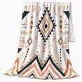 thumbnail image 2 of Modern Southwestern Geometric Diamond Pattern Bold Tribal Art, Dramatic Artistic Scene, Warm Flannel Blanket for Home Library and Reading Nook, Art Lovers Housewarming Gift, Artistic Home Decor, 2 of 9