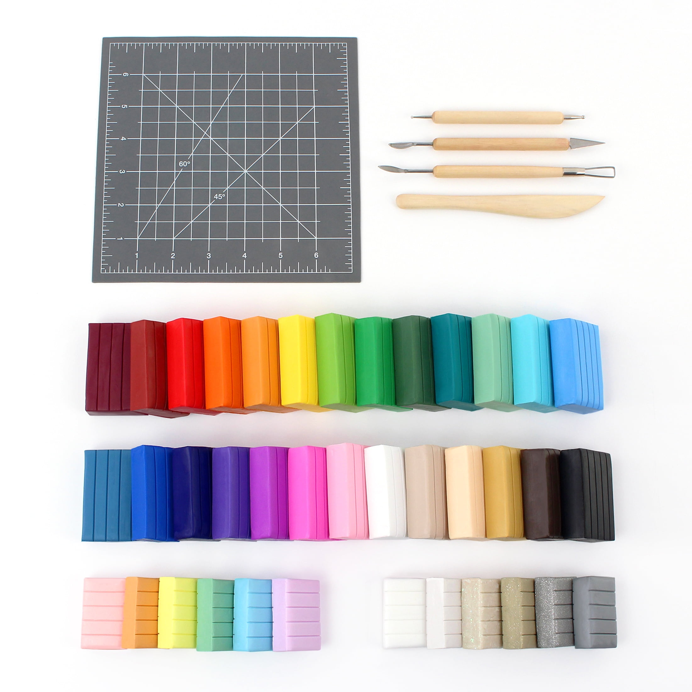 Shuttle Art Polymer Clay Set 57 Colors Oven Bake Modeling