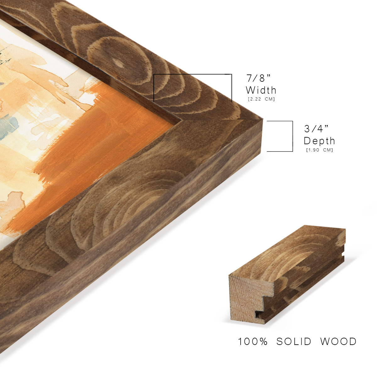 Seria IV - Framed Print w/glass - Walnut